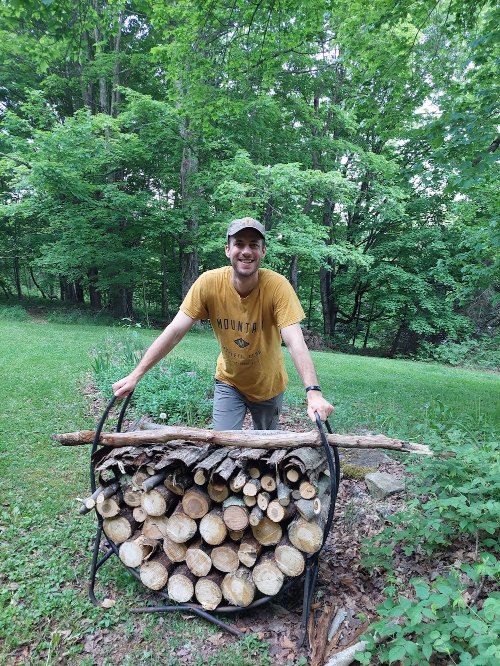 2 Hand cut firewood for backyard campfires aspen cherry maple crabapple