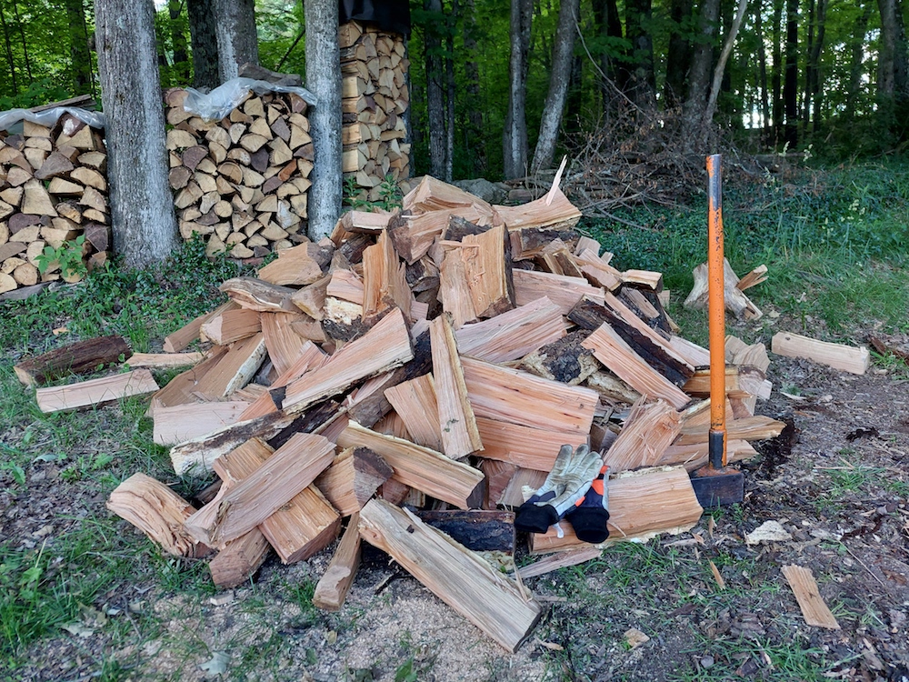 9 Hand split cherry firewood 1 cord 20lb Monster Maul