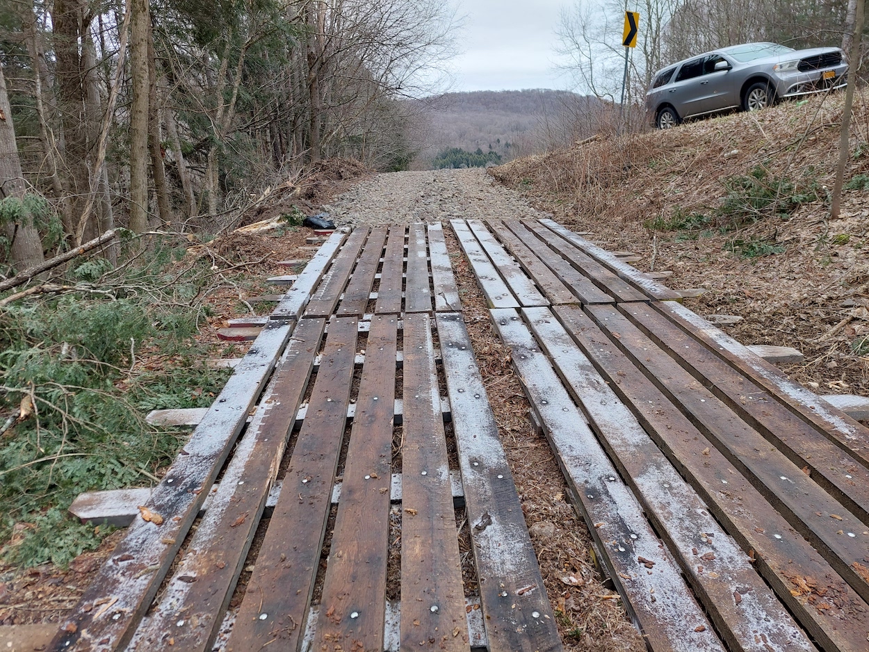 1 Geotextile separates large stone layer from subgrade